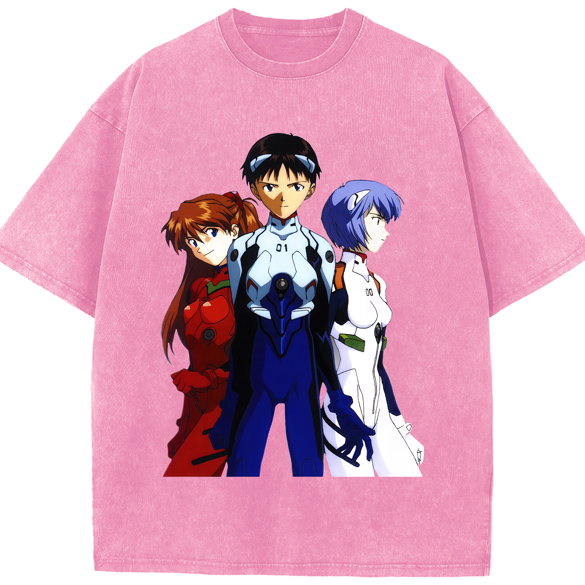 （画像用） EVA 新世紀エヴァンゲリオン 綿100% ヴィンテージ風 半袖Tシャツ（フロントプリント）